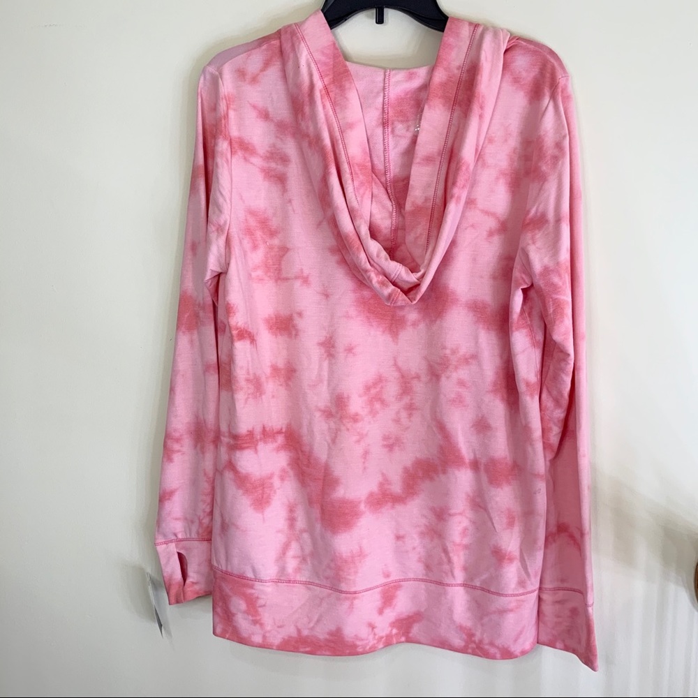 Ideology woman’s Tie Dyed Lace Up Hoodie Pink - Picture 3 of 10